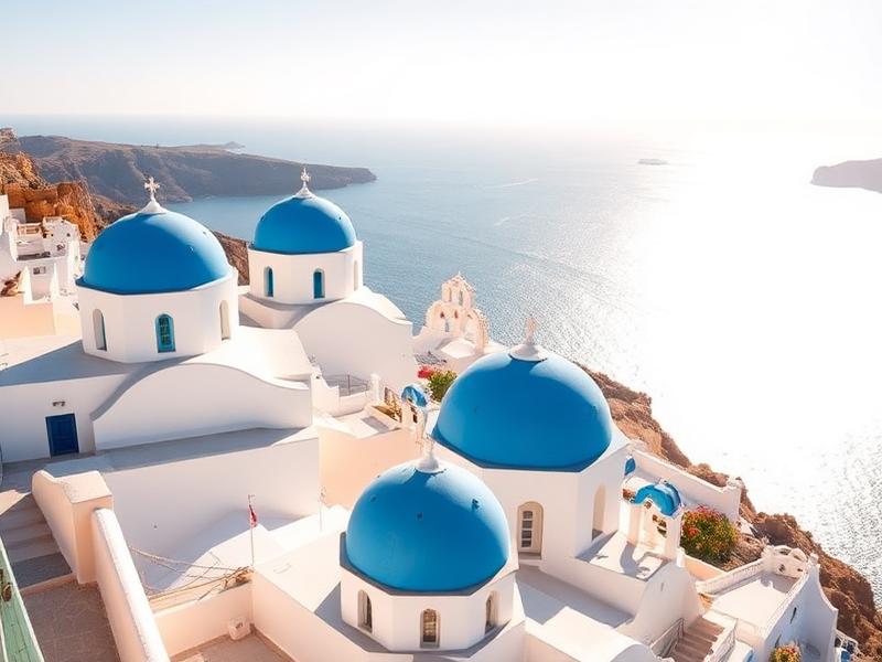 Santorini, Greece - sunny beach destination